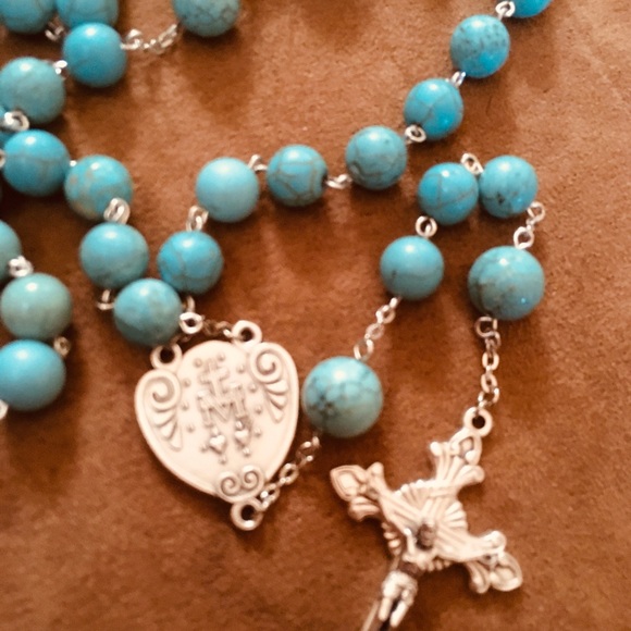 COPY - CHRISTMAS SPECIAL!!! Turquoise Rosary, New Mexico - Picture 3 of 3